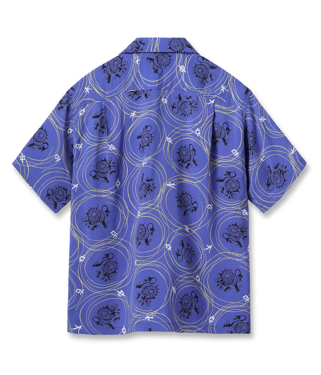Rayon Hawaiian Shirt "Dragon Grid"