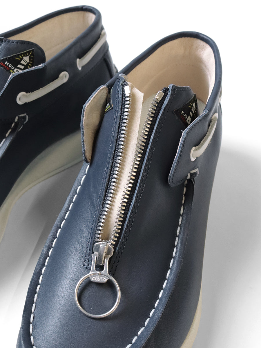 Leather ZIP Deck Sneakers