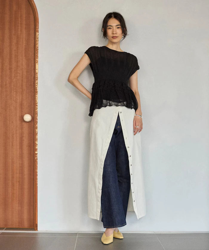 Japan Made Whole Garment Peplum Top