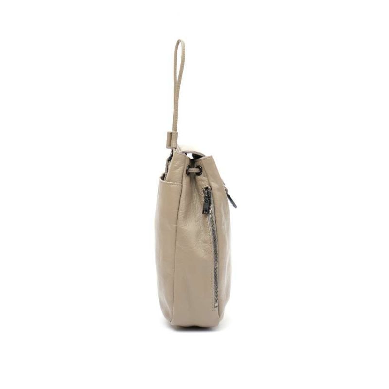 TONE LAYER DRAWSTRING SHOULDER / GREIGE