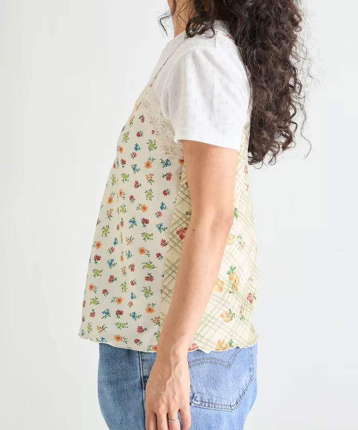2WAY Floral Satin Camisole