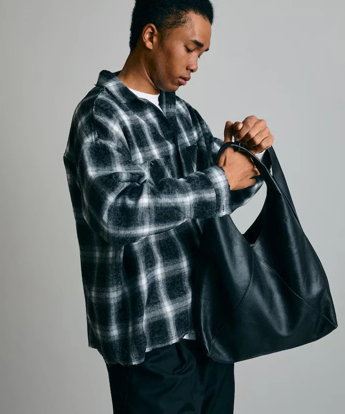 Triangle Leather Marche Bag