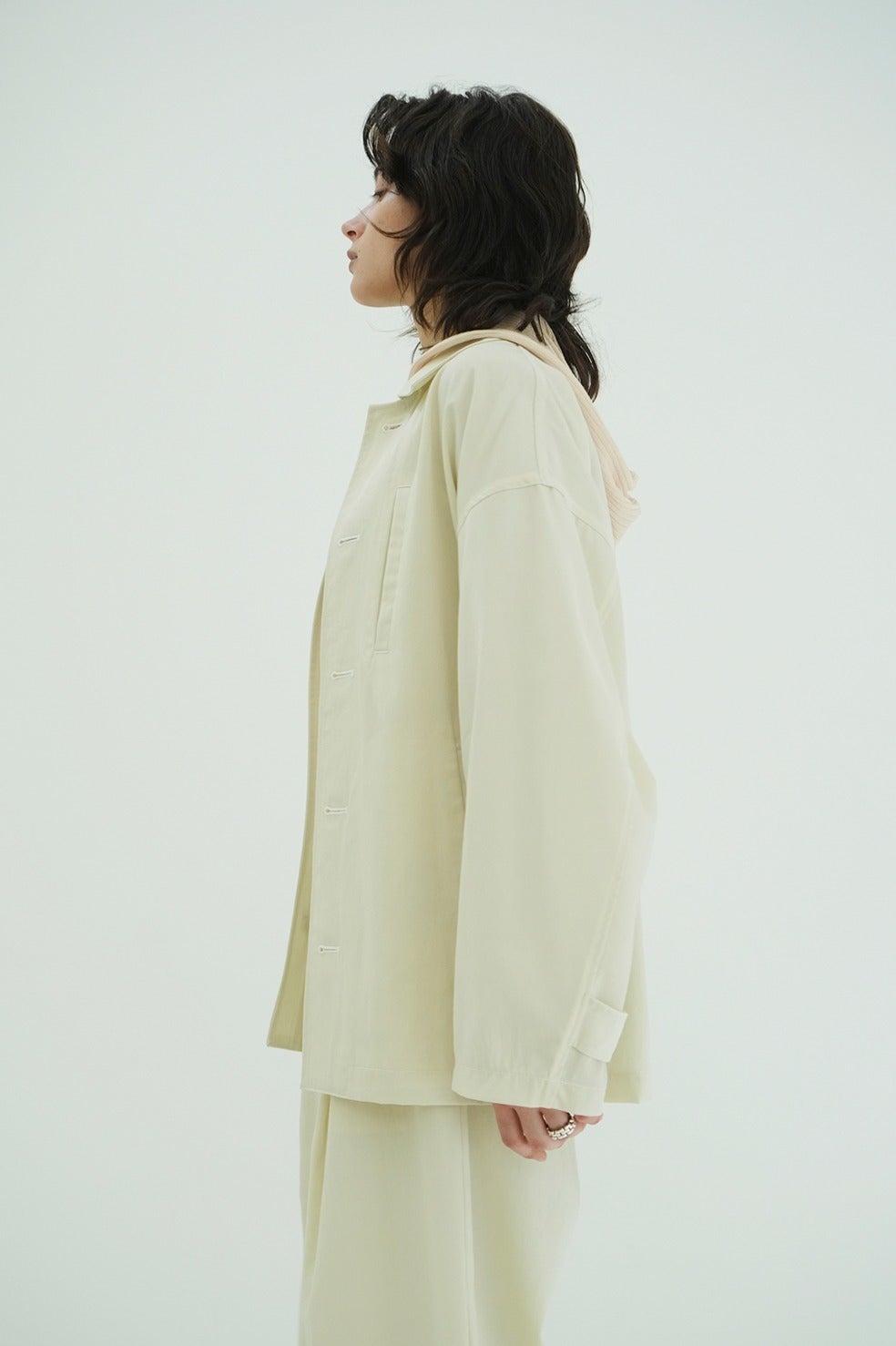 WOOL NYLON SINGLE JACKET