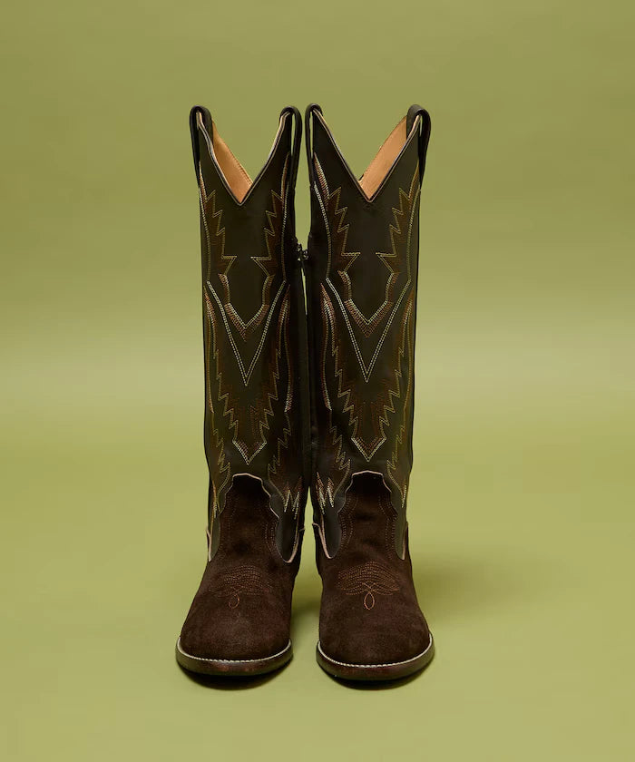 Long western boots/real leather long western boots