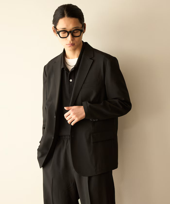 Functional Material Jacket & Wide Slacks Set Up / Washable / UV Cut / Quick Dry / Contact Cooling