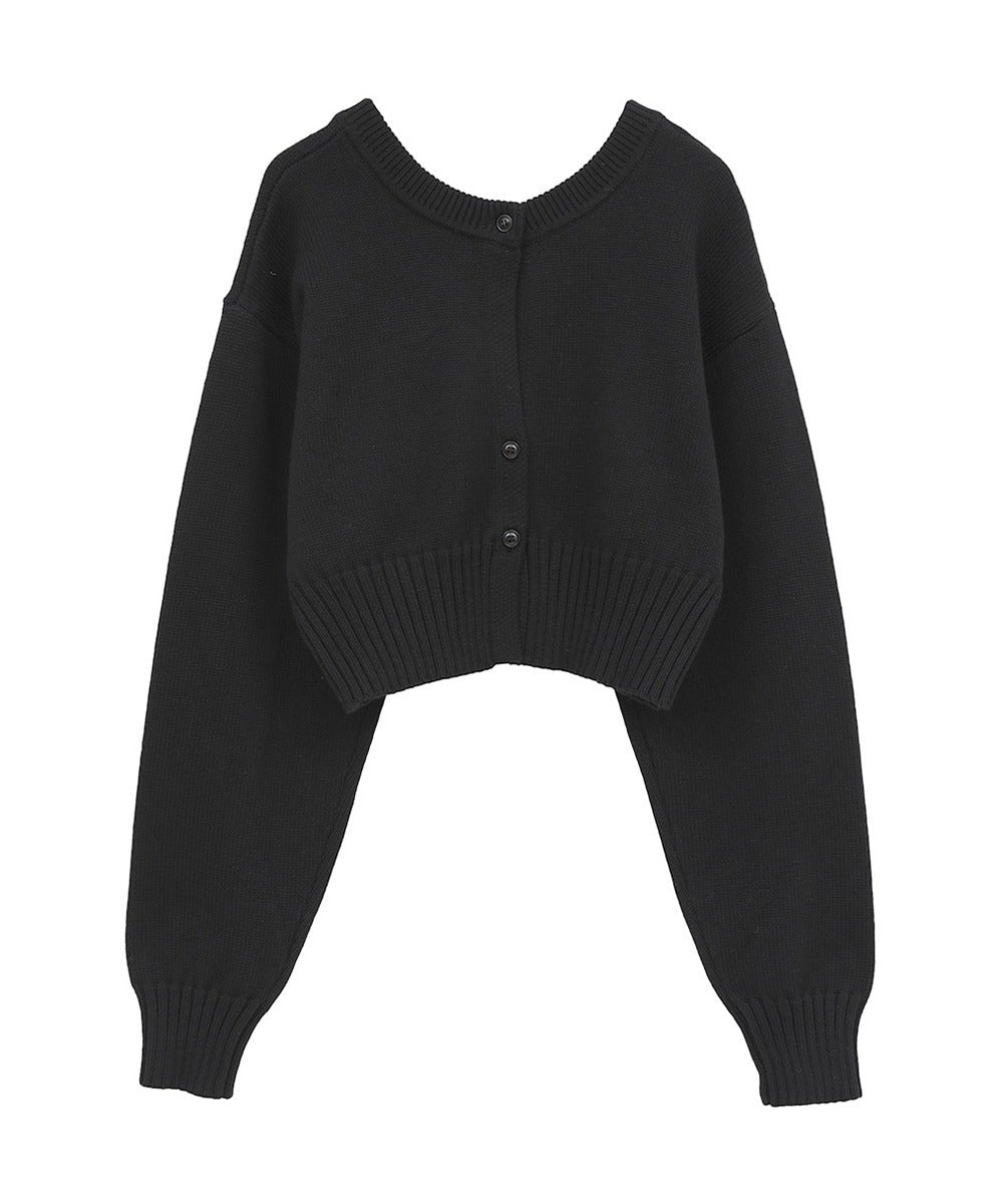 W FACE SHORT KNIT CARDIGAN