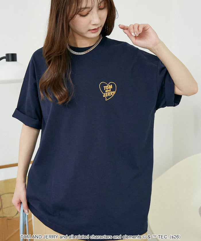 <Functional Material> TOM AND JERRY Heart Graphic T-Shirt Limited Edition