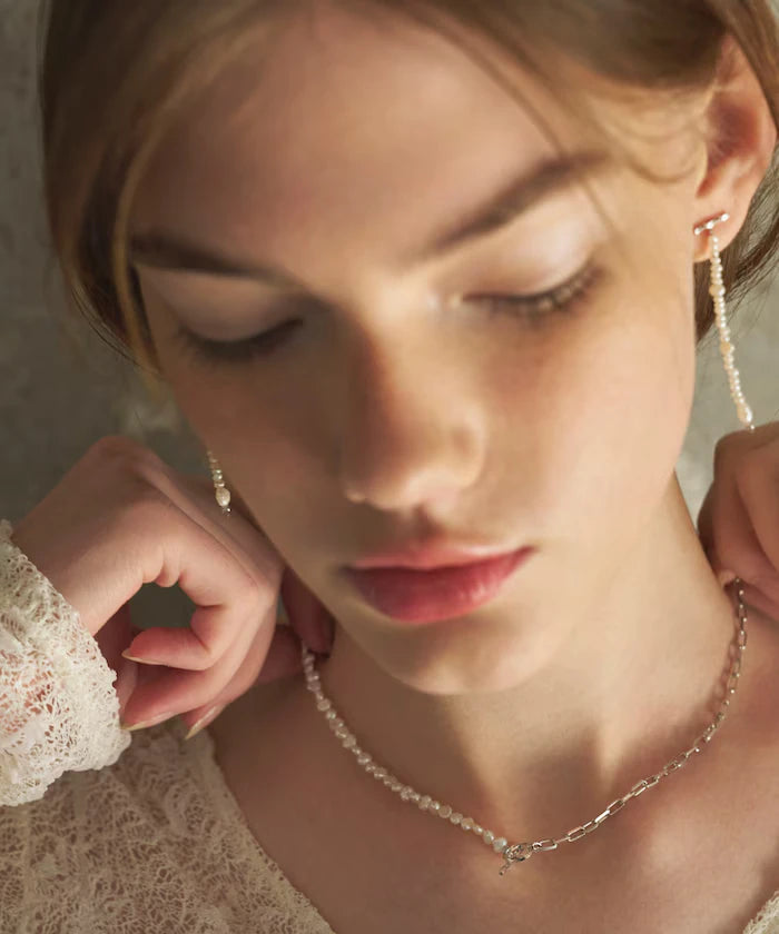 SILVER925 Freshwater Pearl Earrings