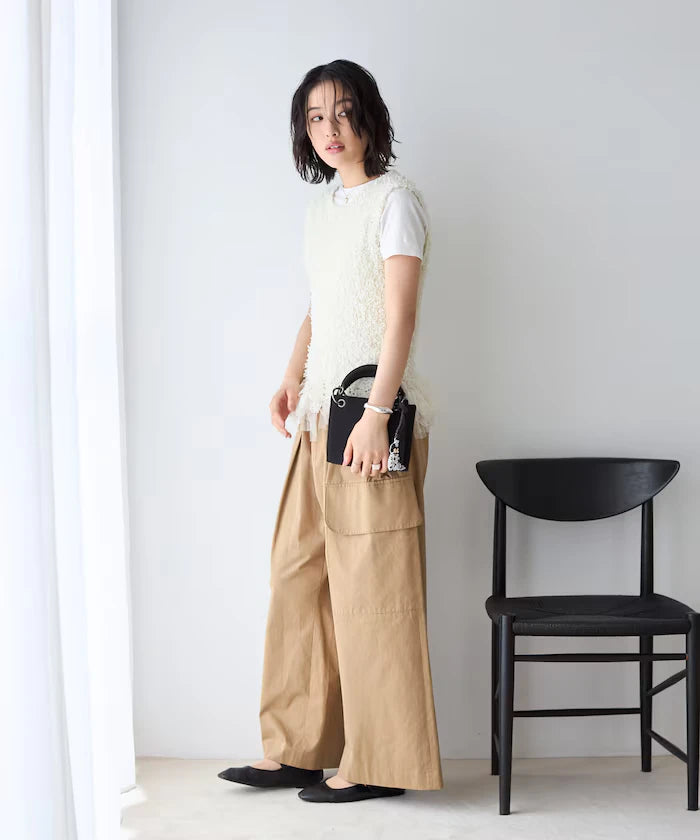 2WAY Fringe Hem Knit Vest