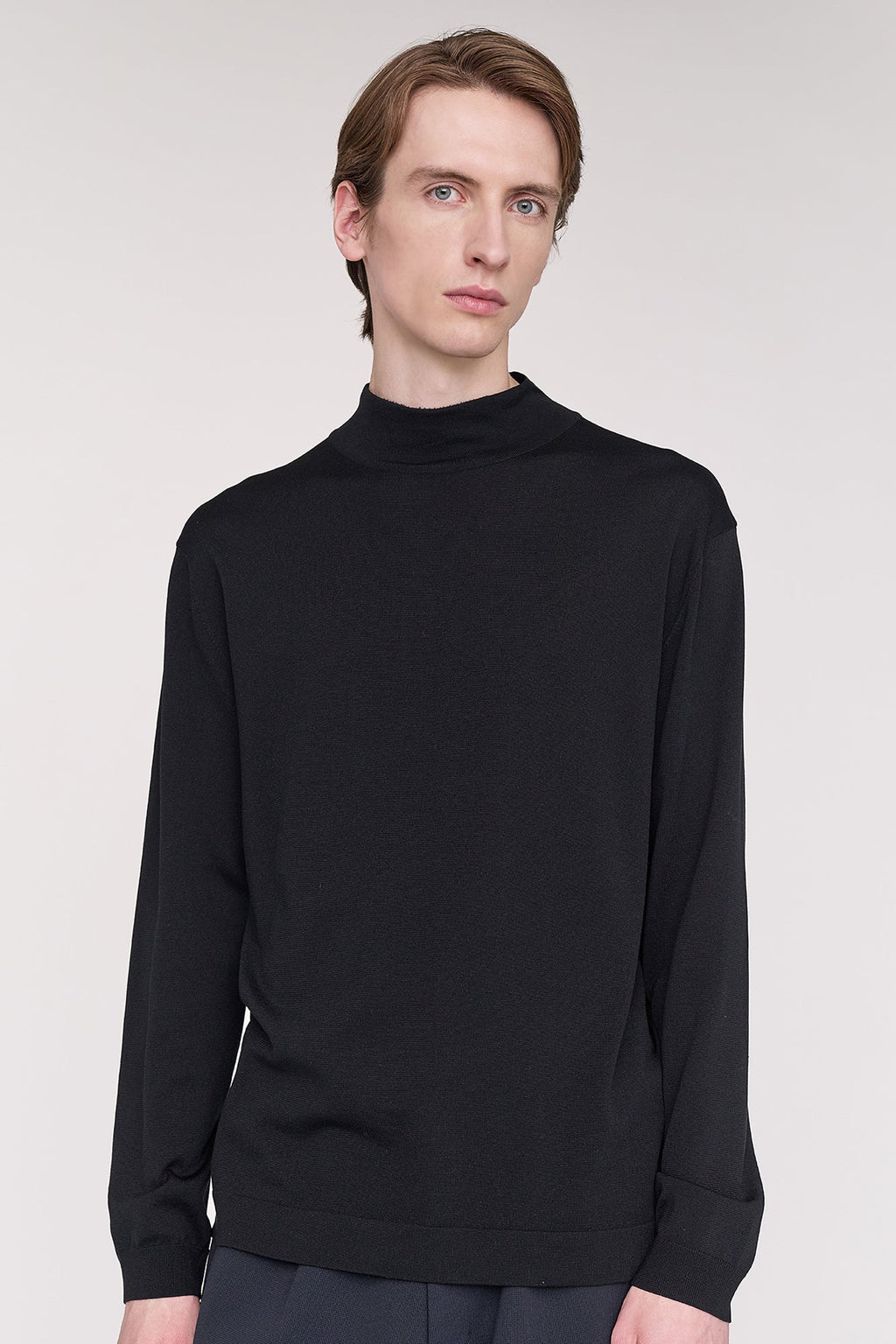 SOFT HIGH GAUGE MOCKNECK LONG SLEEVE TOP