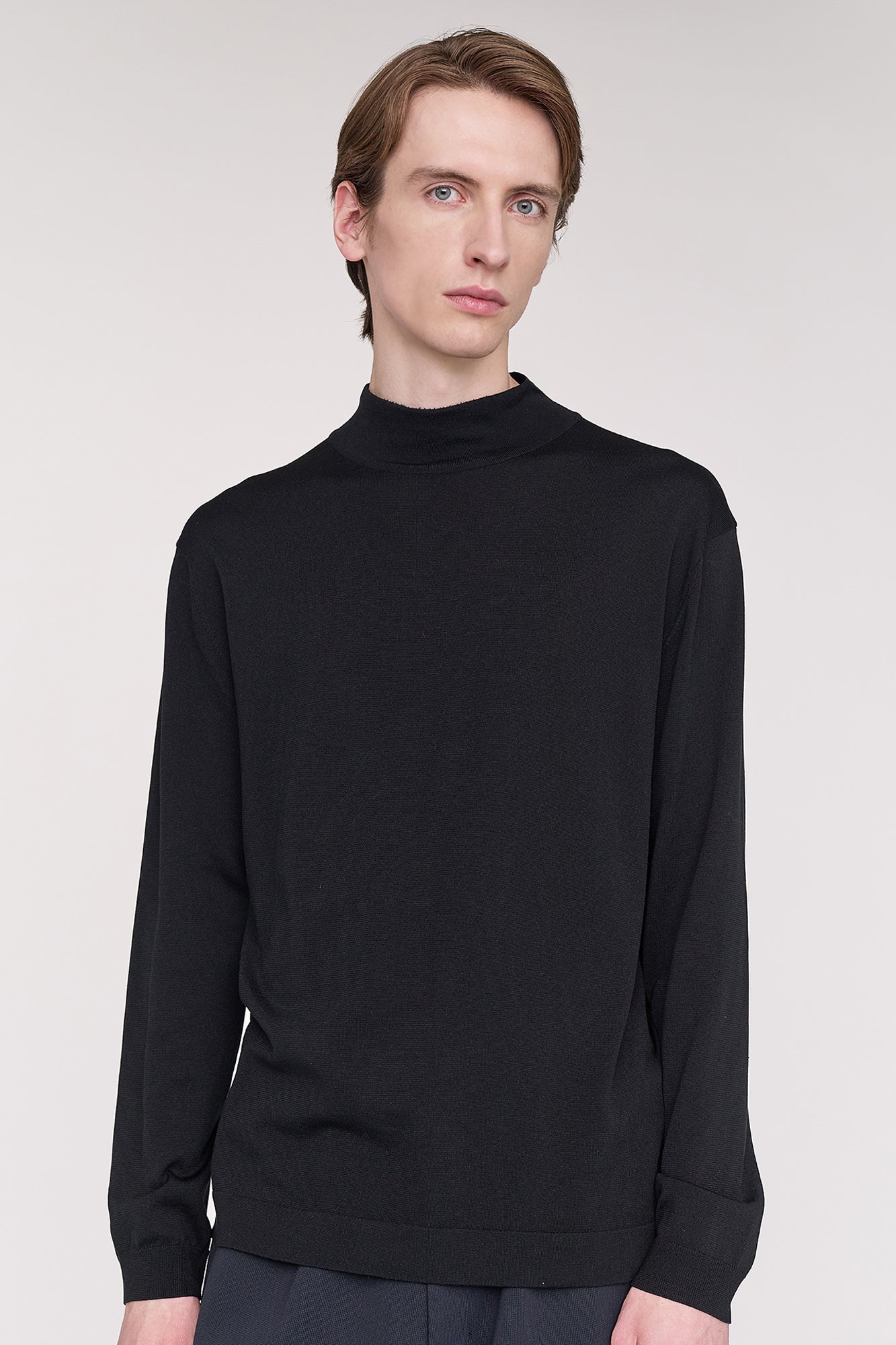 SOFT HIGH GAUGE MOCKNECK LONG SLEEVE TOP