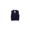 RIB CAGE CABLE KNIT VEST：NAVY
