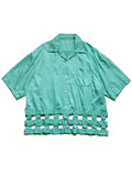 Cotton Satin Wind Pane Aloha Shirt