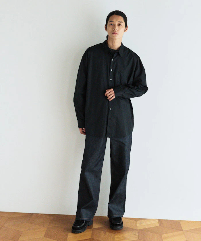 <New Color Added> Relaxed Fit Broad Shirt / Regular Collar / Long Sleeve