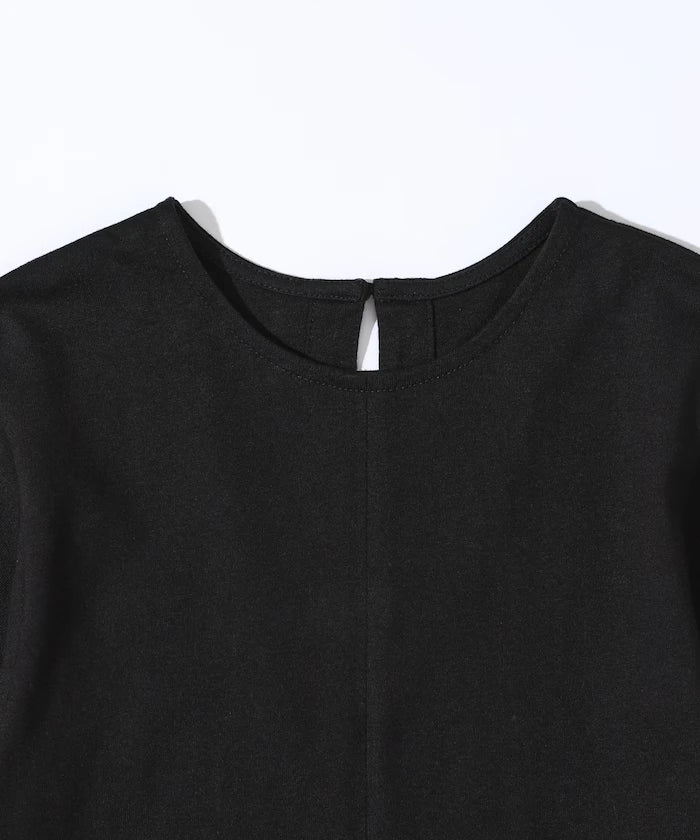 Organic Cotton Peplum Switch Top / 5-minute Sleeve T-Shirt