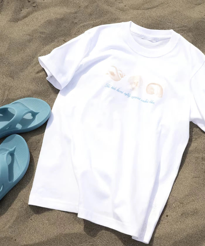 Comfortable Shell Print Crew Neck T-Shirt