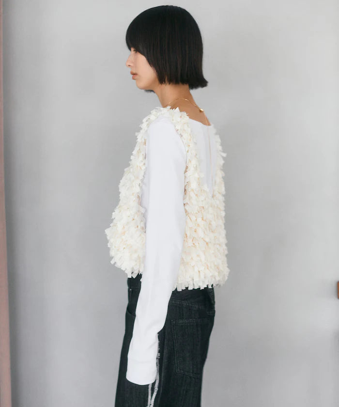 Tape Yarn Hand Knitted Bustier