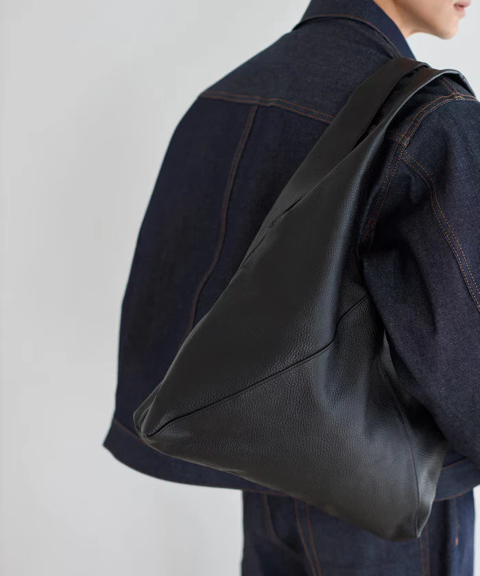 Triangle Leather Marche Bag