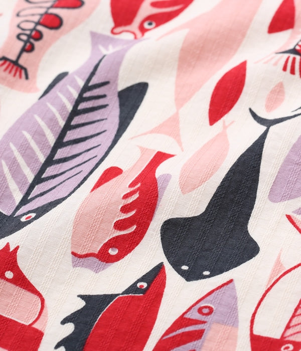 DOBBY COTTON OPEN SHIRT “FISH”