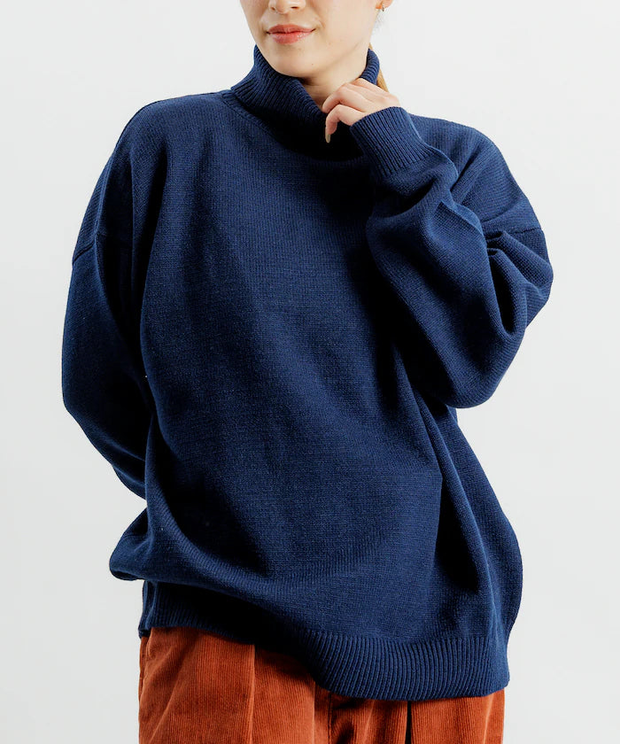 Relaxed Fit Easy Care Washable Turtleneck Knit