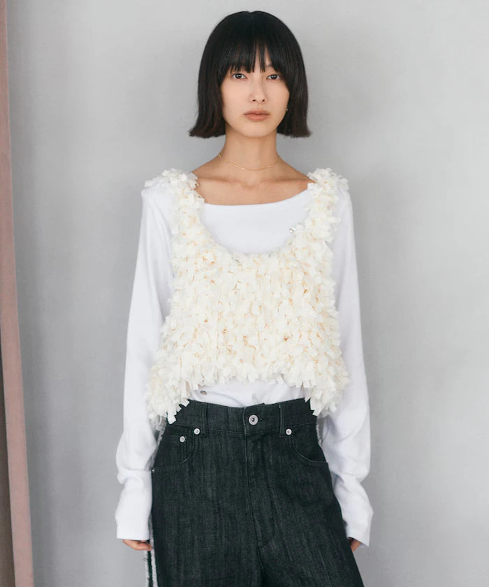 Tape Yarn Hand Knitted Bustier