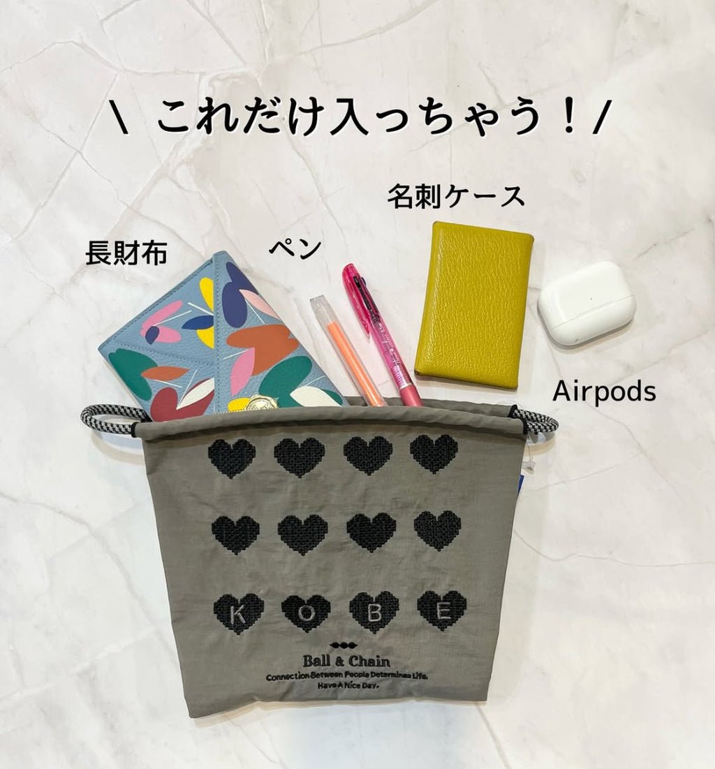 KOBE limited HEART (Kobe Limited Heart) Pouch #85 F/GRAY-301448