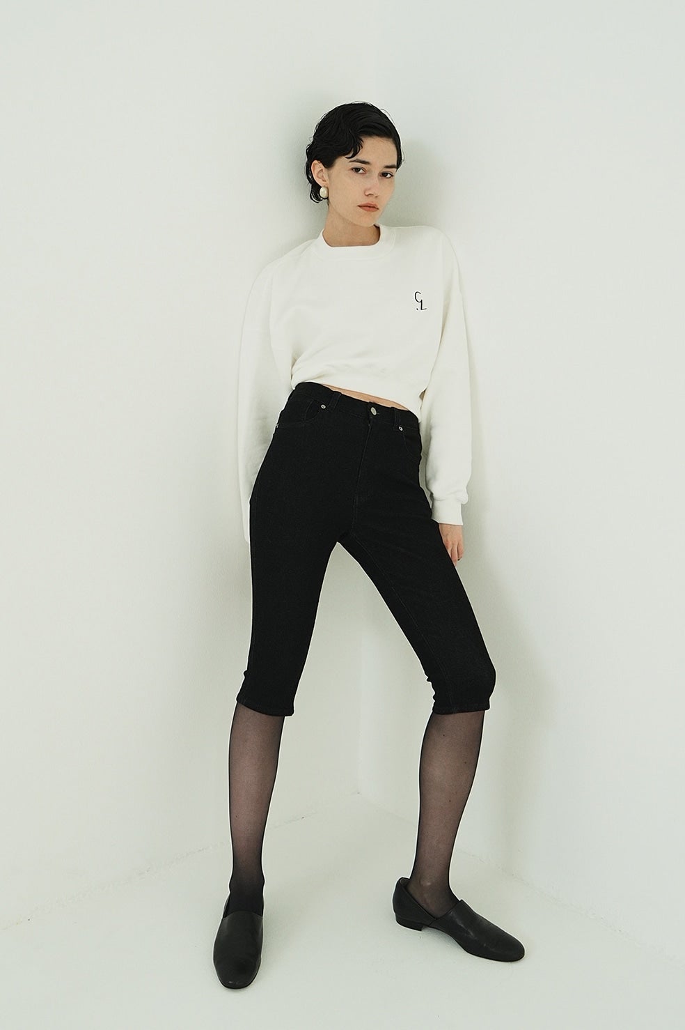 LOGO SHORT SWEAT TOPS