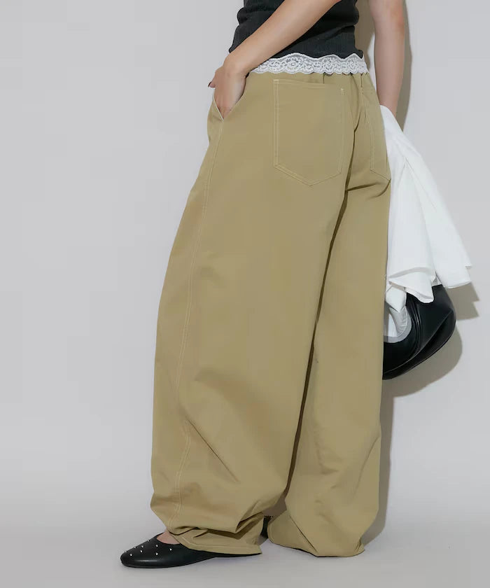 LOVE POP STUDIO Tuck Curve Pants Limited Edition