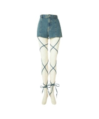 Side Gather Leg Wrap Short Pants