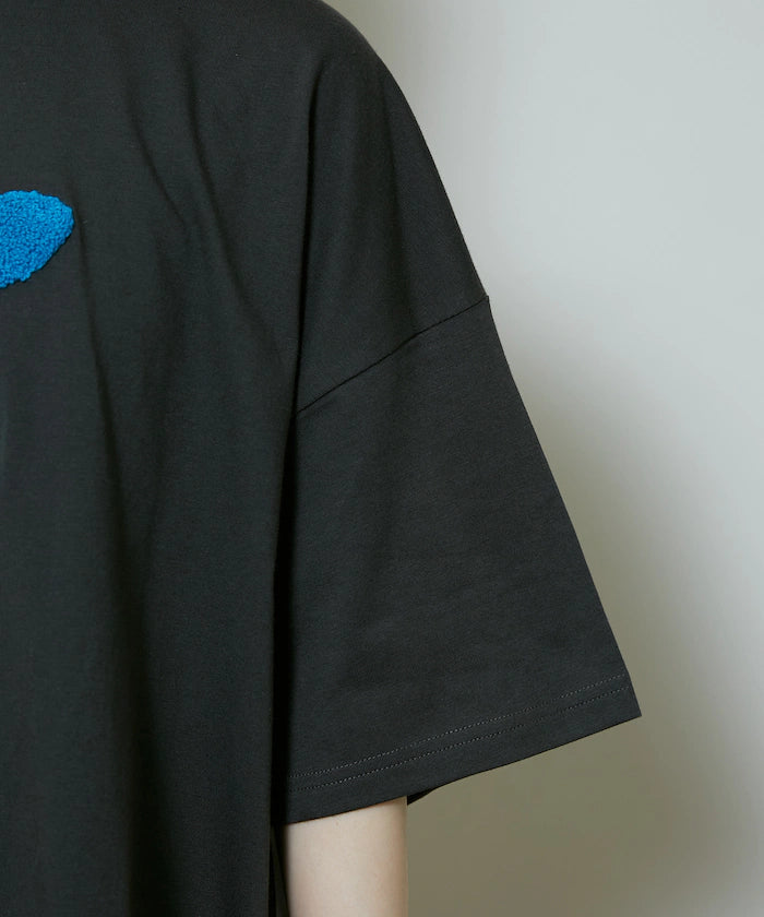 Big T-shirt with Pearl and Sagara Embroidery - Limited Edition