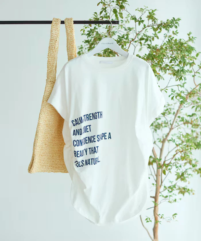 Organic Cotton Shirring Logo T-Shirt