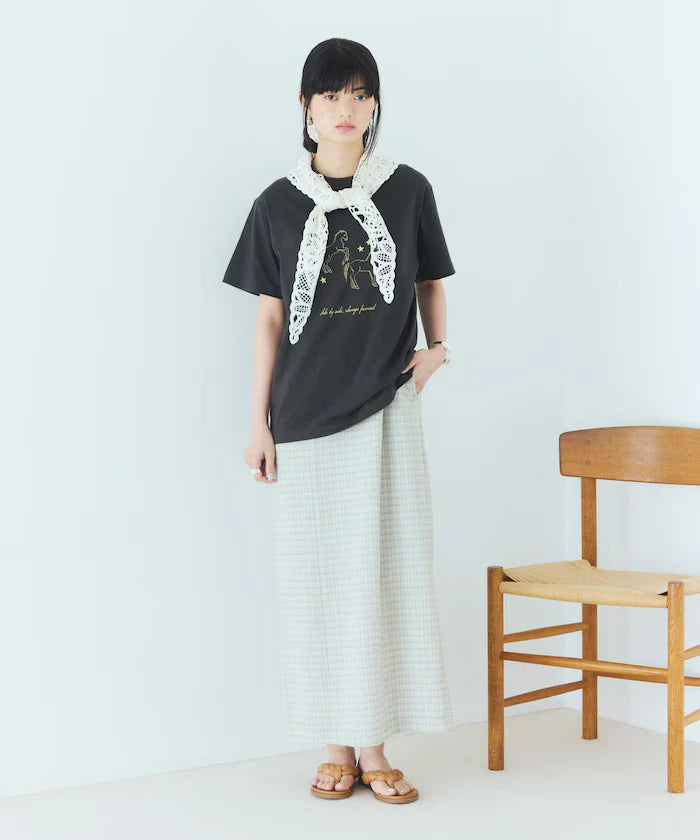Comfortable Horse Print Crew Neck T-Shirt