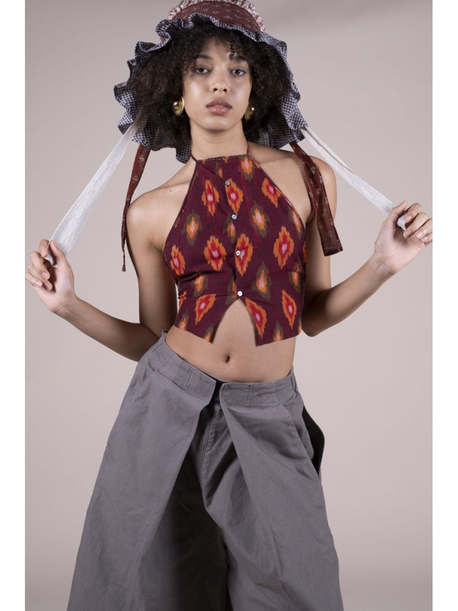 KASURI Bib Chalk Camisole