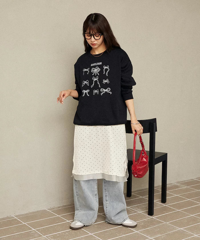 Ribbon Embroidery Crew Sweat Limited Edition