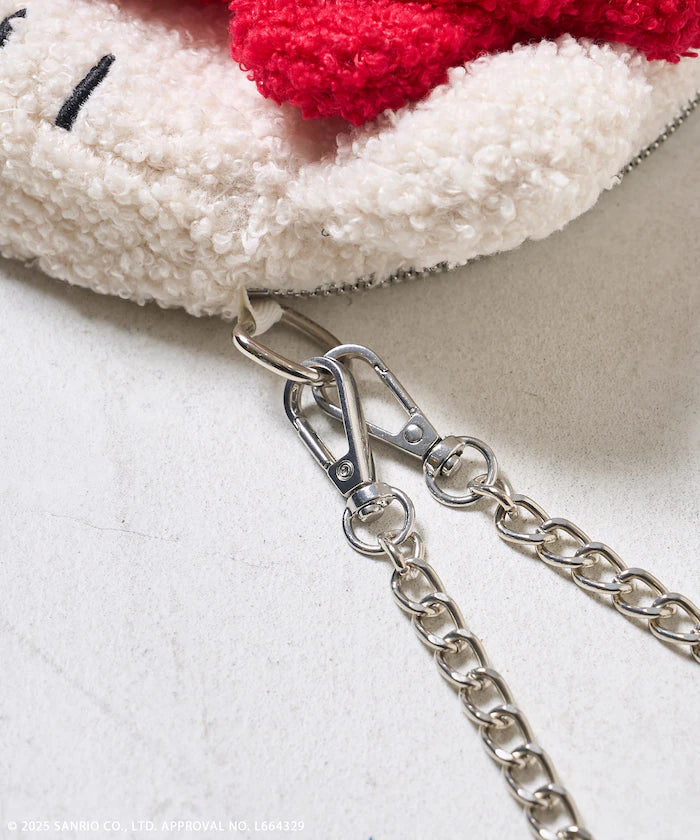 Hello Kitty Fuzzy Pouch Chain Bag