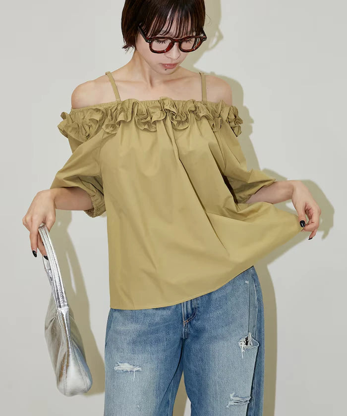 Frill Off-Shoulder Blouse Limited Edition