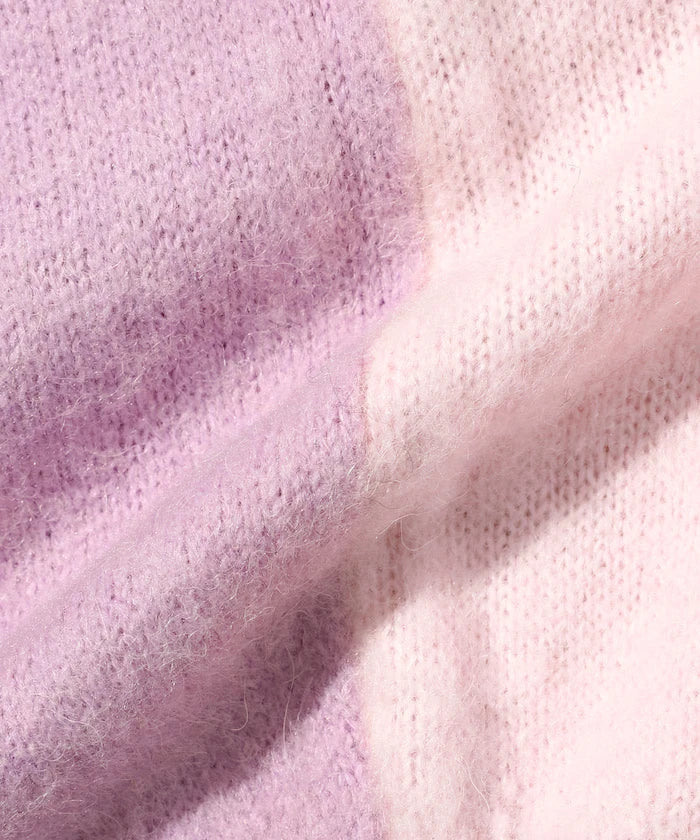 Alpaca Blend Bicolor Knit Pullover