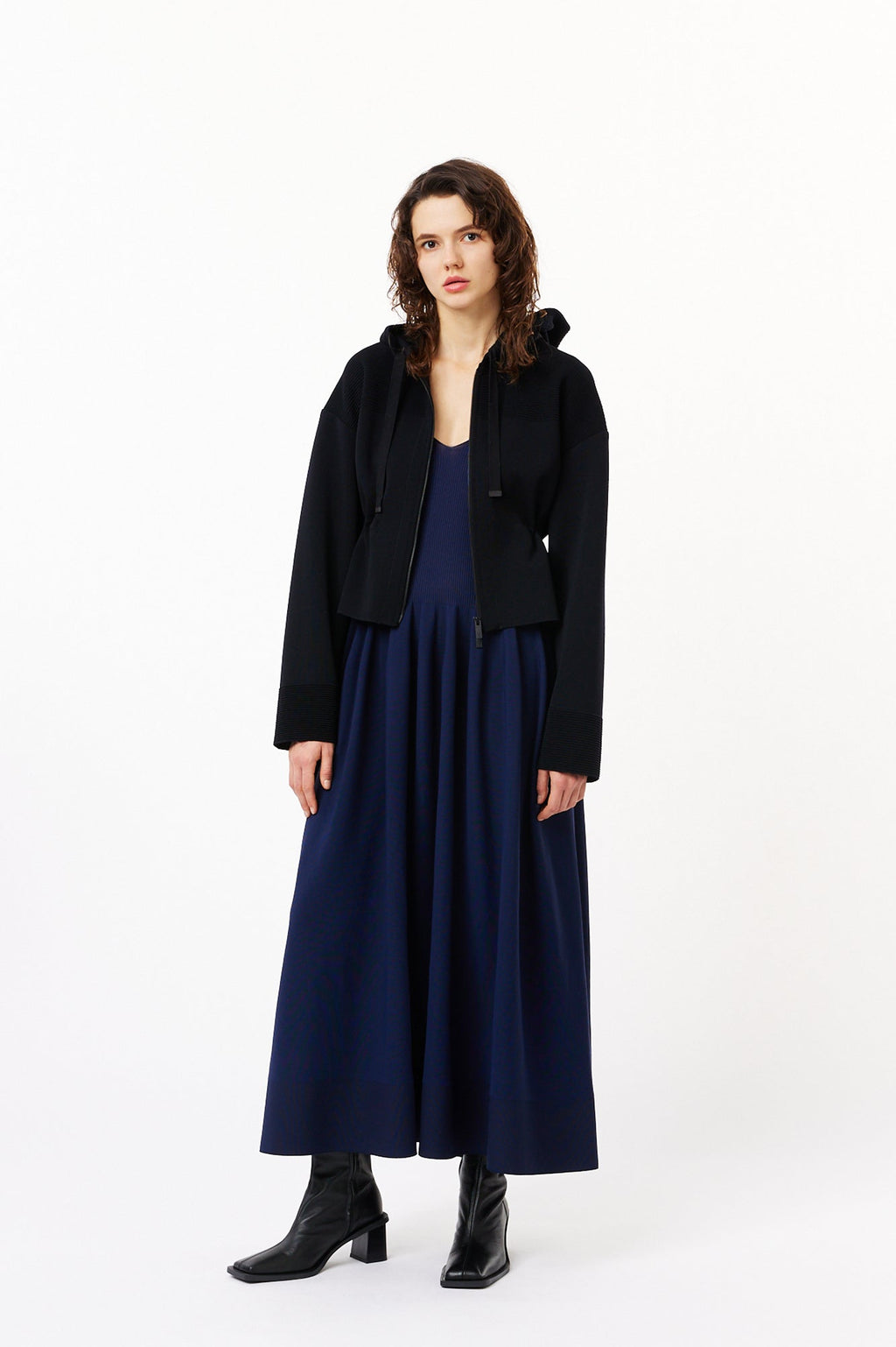 TW MILAN RIB CROPPED HOODIE