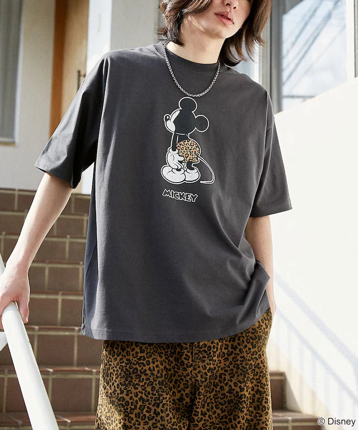 <Functional Material>Mickey Mouse & Minnie Mouse/Face T-Shirt Limited Edition