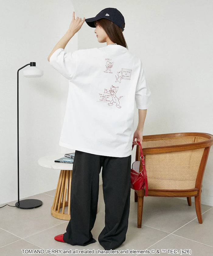 <Functional Material> TOM AND JERRY Graphic T-Shirt Limited Edition