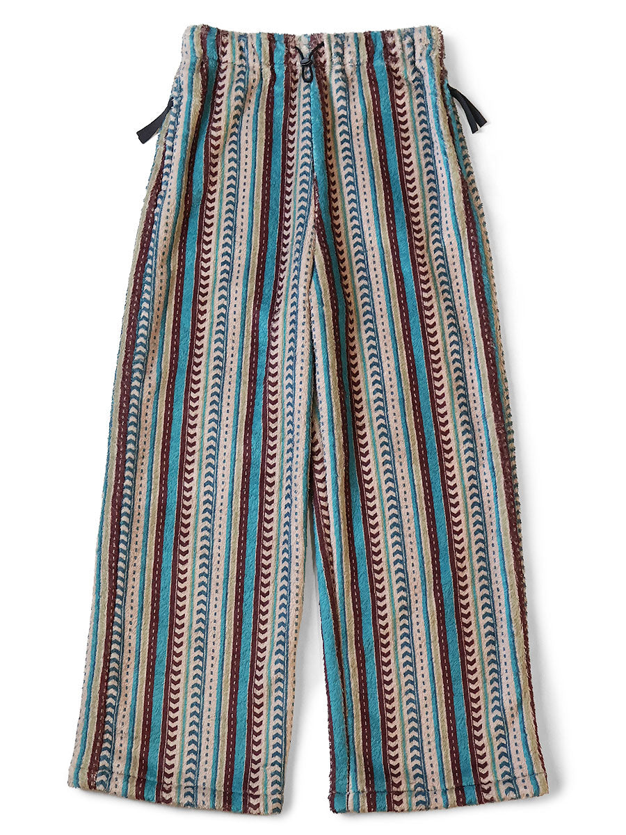 Columbia Stripe Pattern Fleece Easy Straight Pants