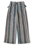 Columbia Stripe Pattern Fleece Easy Straight Pants