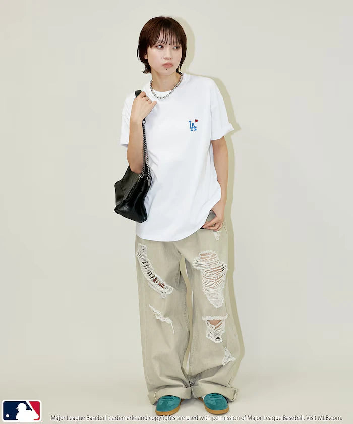 MLB Back Print Heart T-Shirt