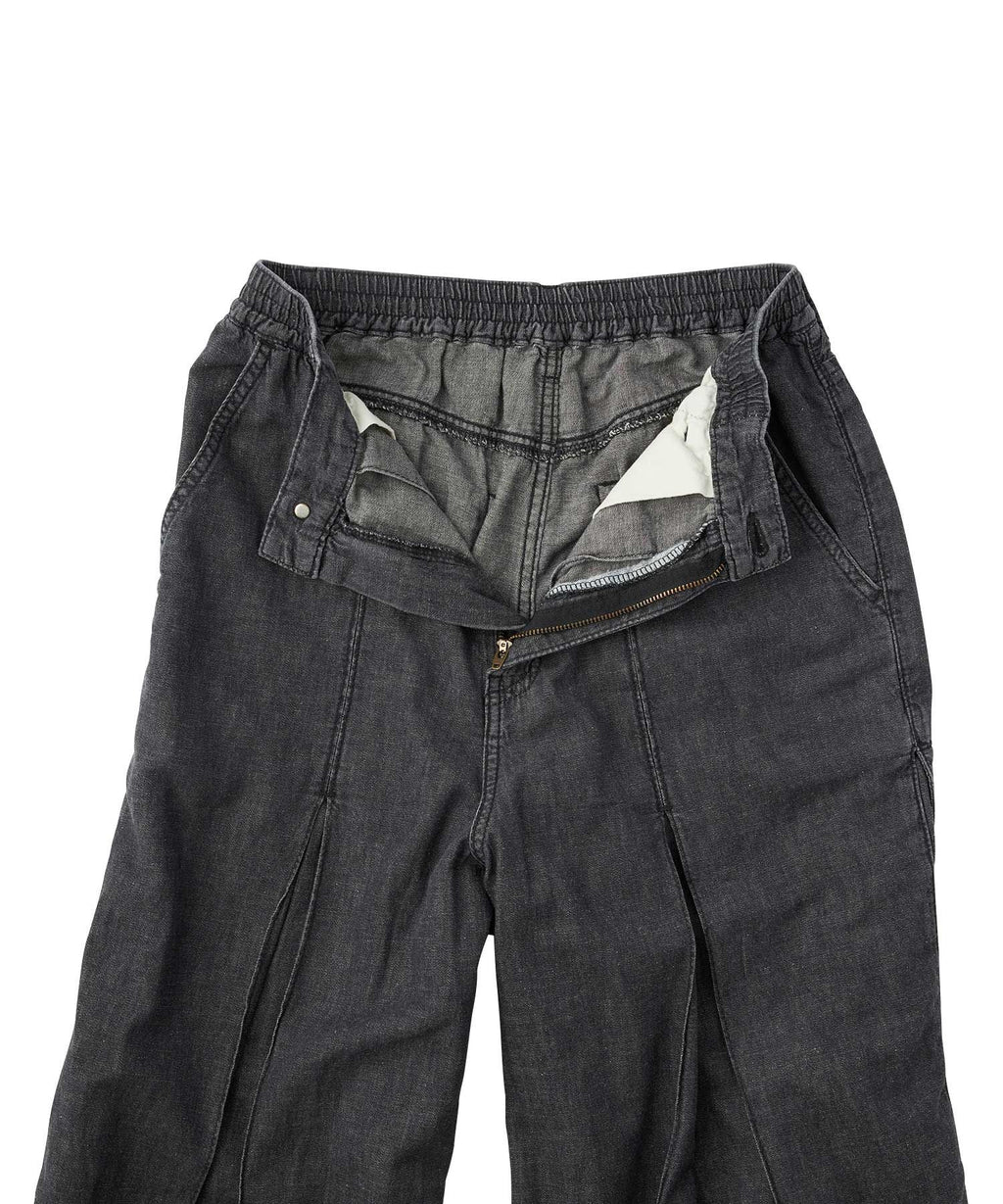Cotton Linen Denim Tuck Pants