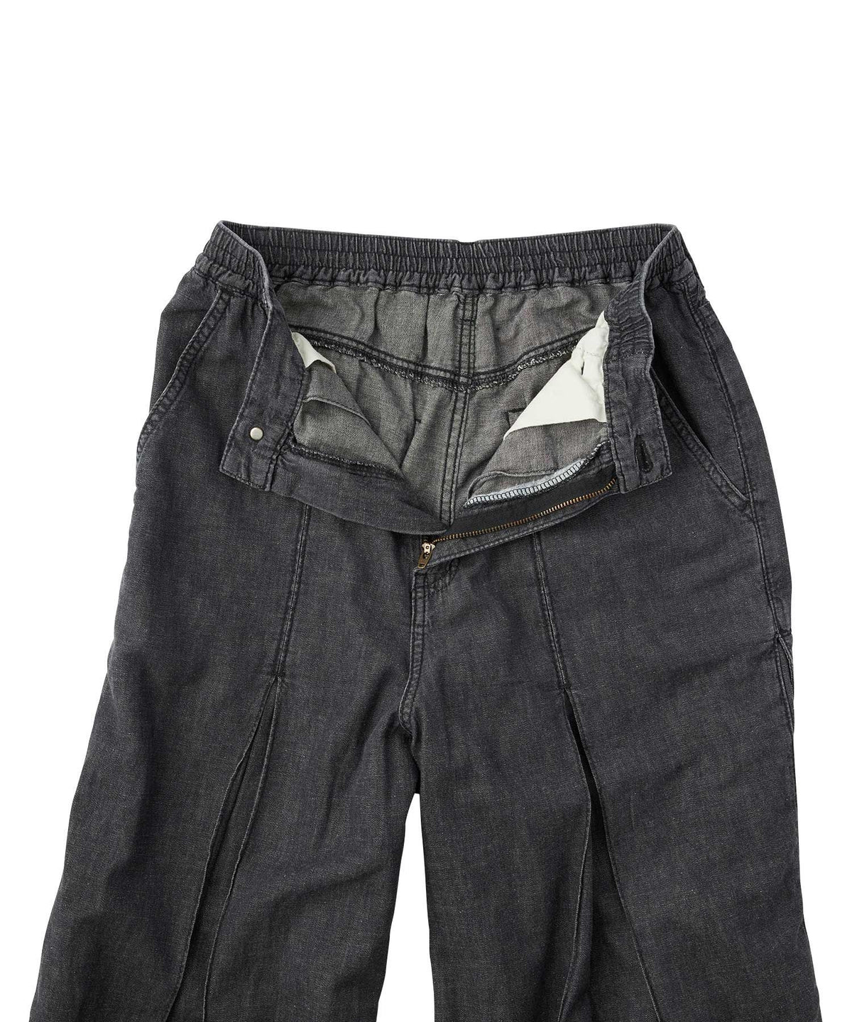 Cotton Linen Denim Tuck Pants