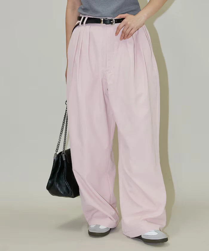 Color Tuck Slacks Pants Limited Release