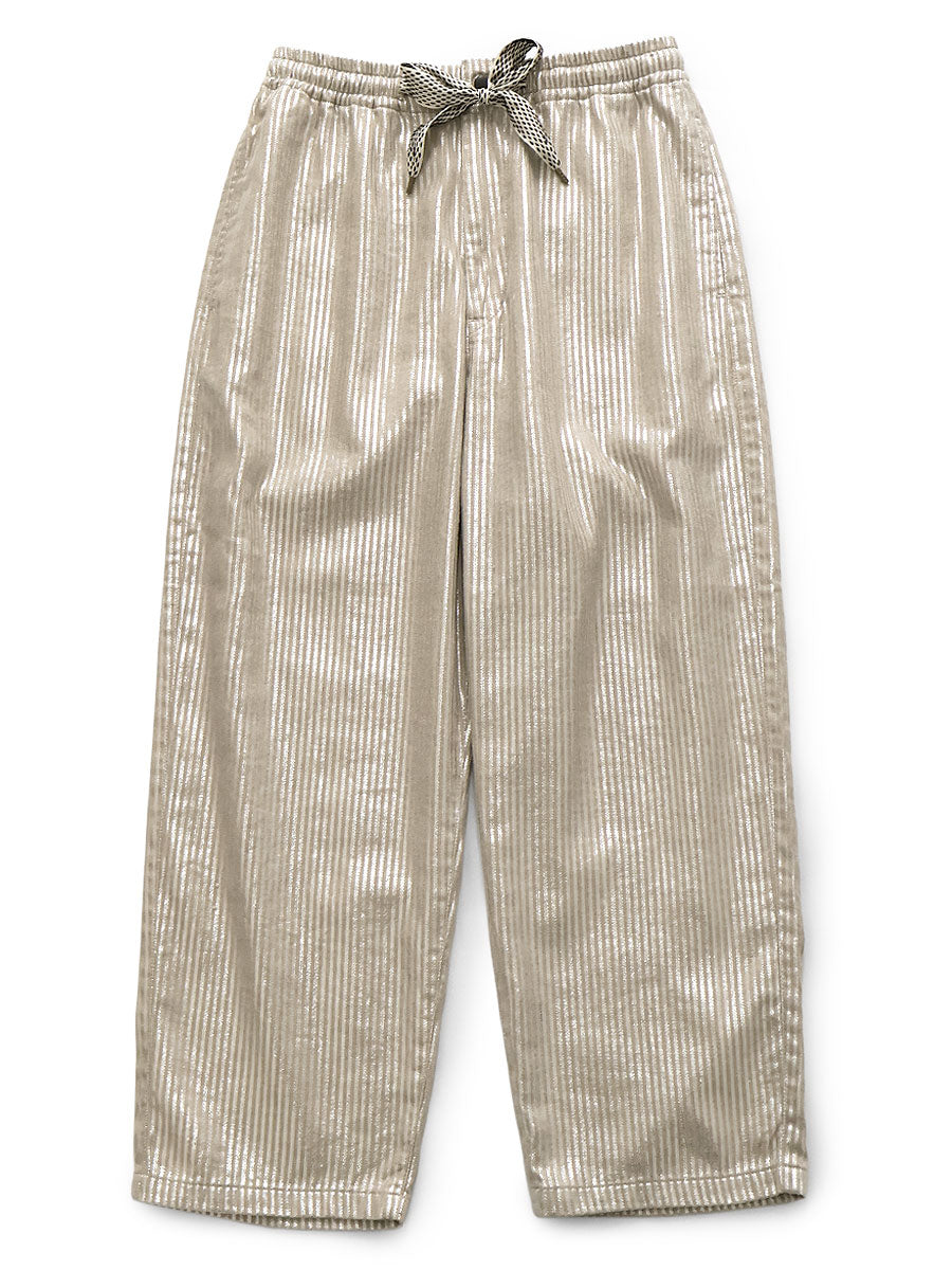 Linen Glitter Frill Stripe Easy...