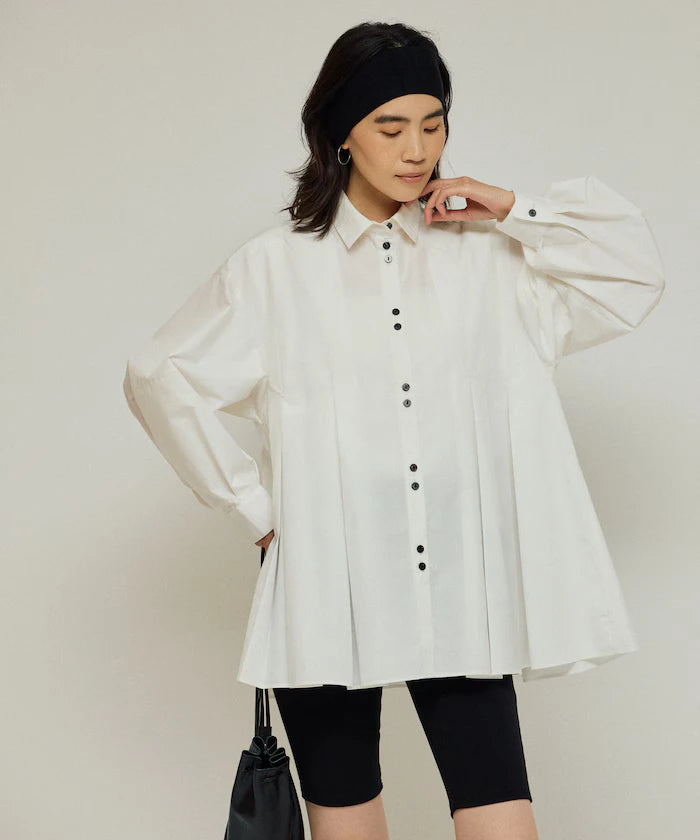 Box Stack Balloon Sleeve Long Sleeve Shirt