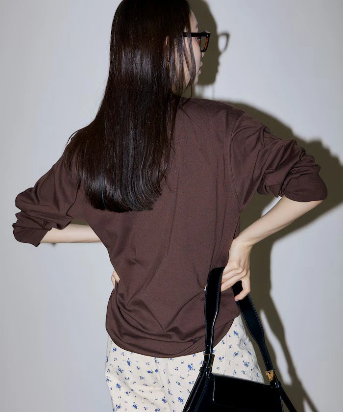Box Logo Bead Embroidery Big Silhouette Long Sleeve T-Shirt Limited Edition
