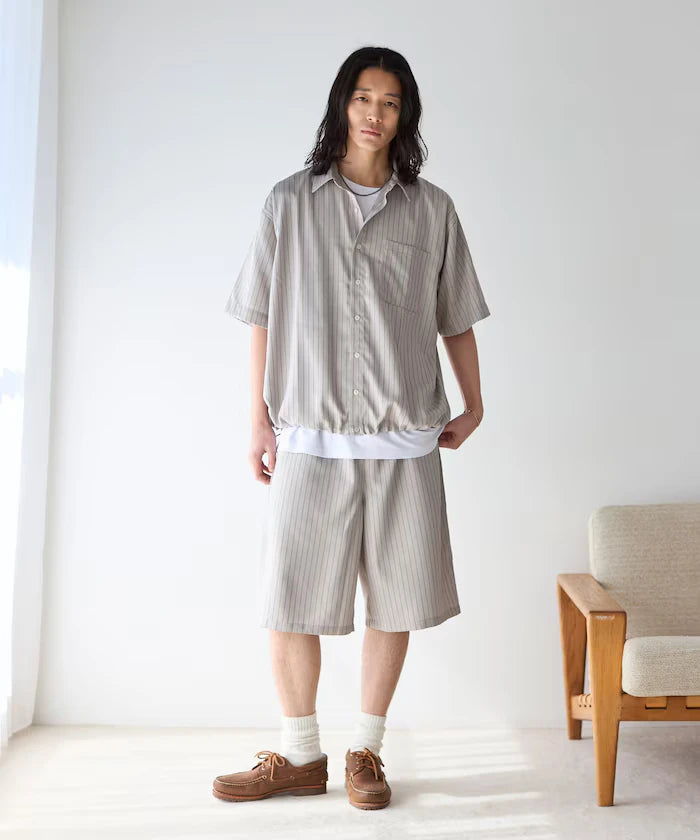 Spindle Stripe Short Sleeve Shirt / Compatible with Setup